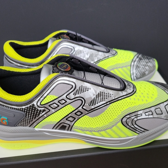 NEW Gucci ultrapace sneakers Neon Green color mens size 10UK size(13in length) - Picture 2 of 4